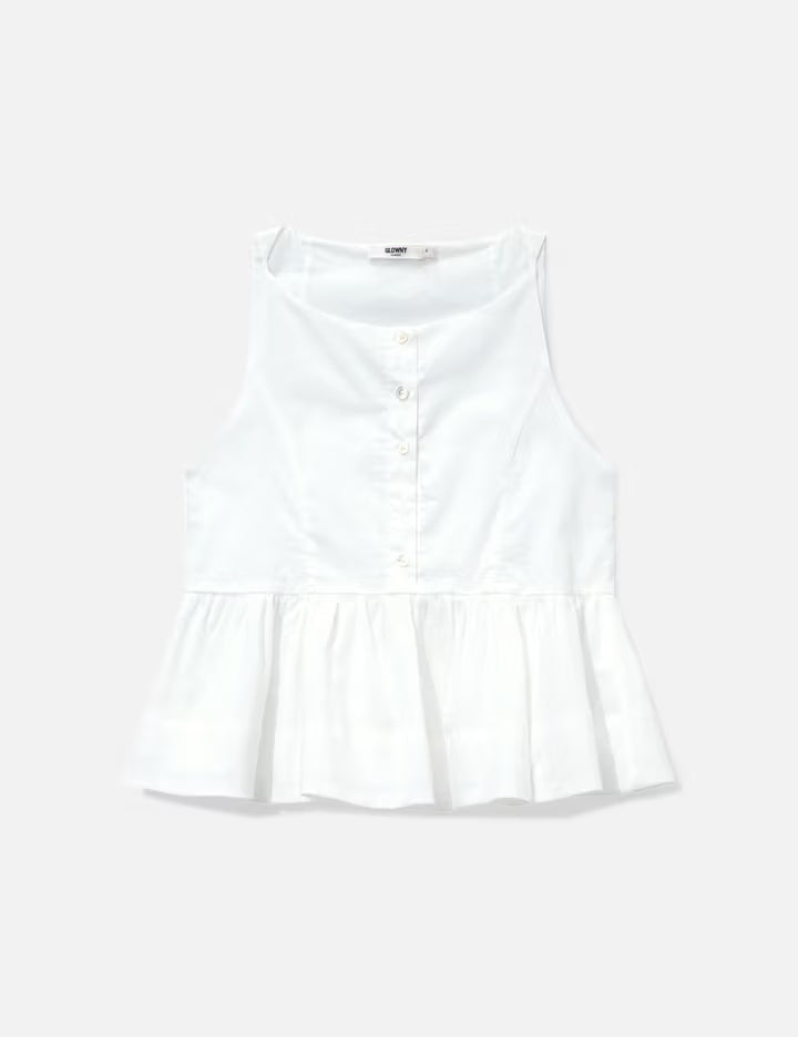 G Ruffled Button Blouse