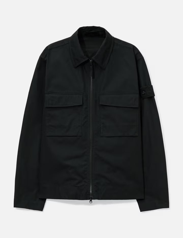 Ghost Cotton Canvas Zip-Up Shirt