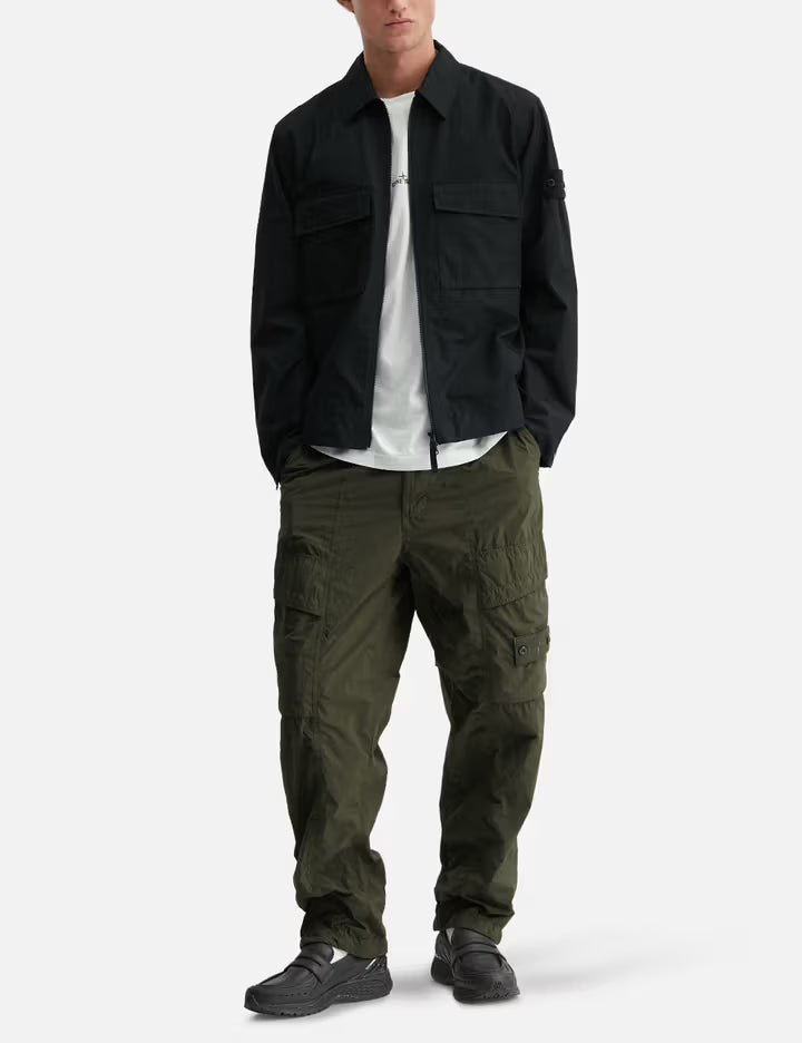 Ghost Cotton Canvas Zip-Up Shirt