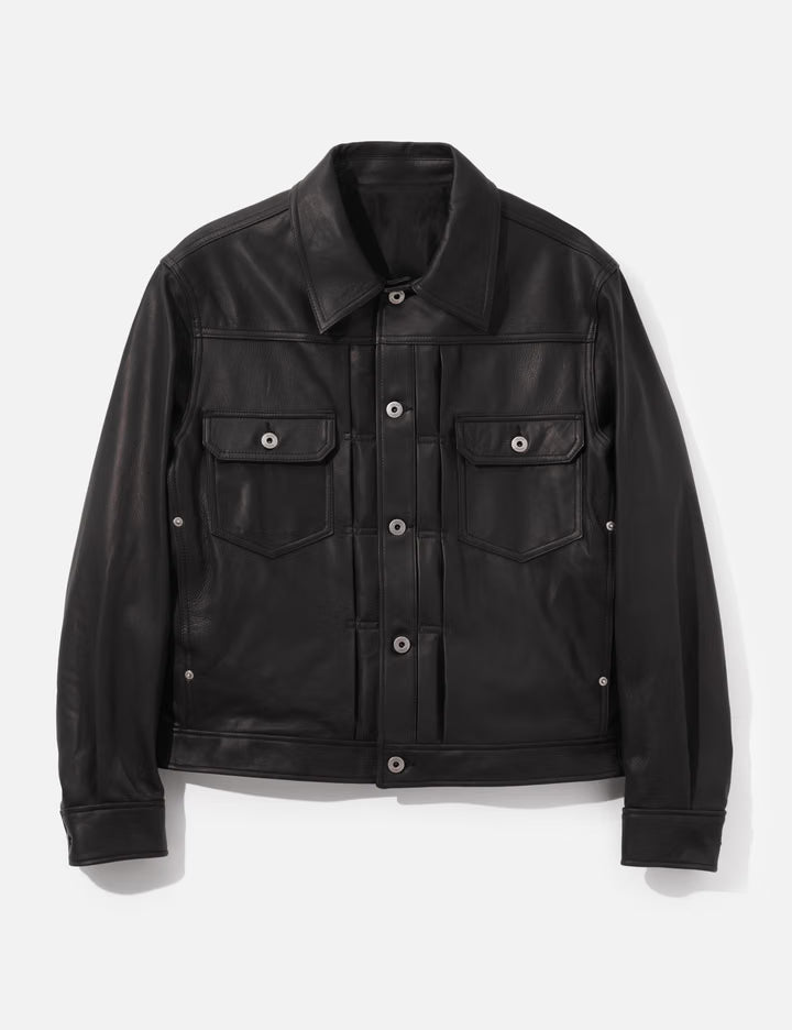 Goat Skin Pocket Trucket Jacket