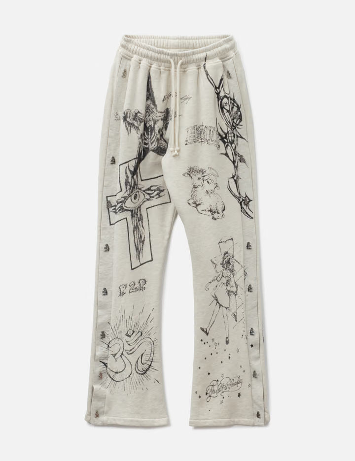 Graffiti Mirror Face Sweatpants