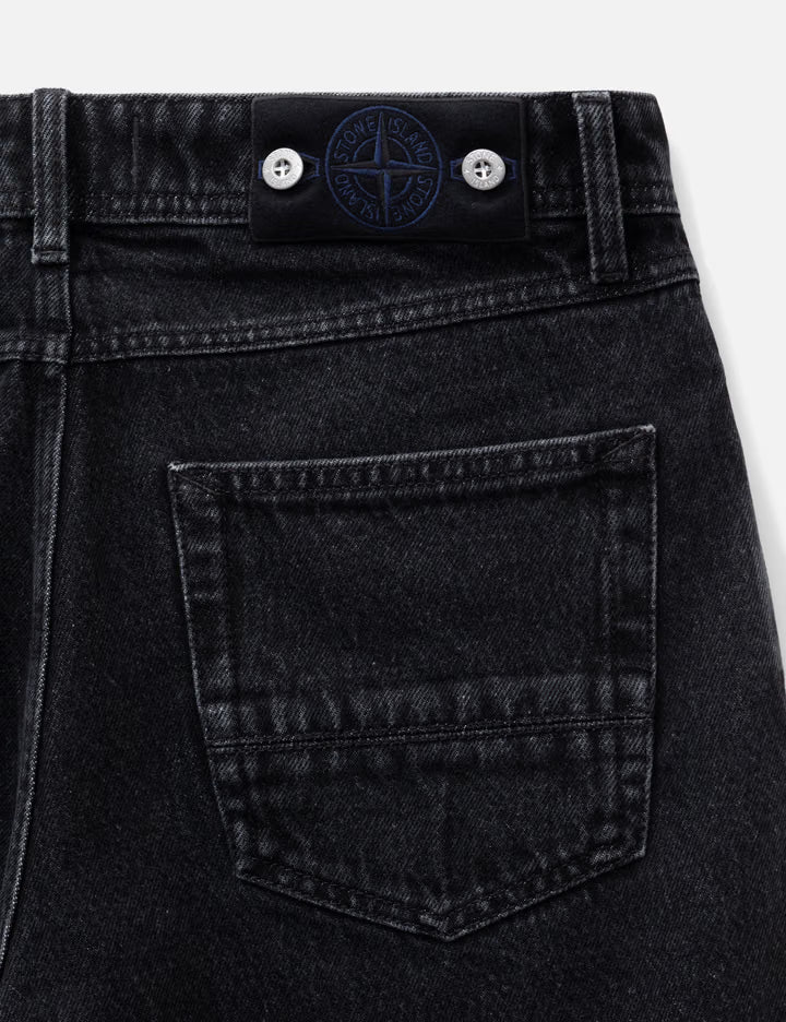 Grainy Wash Loose Denim Jeans