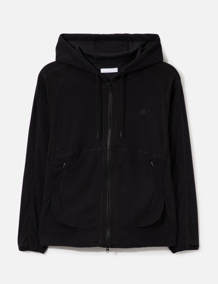 Grid Zip-Up Hoodie