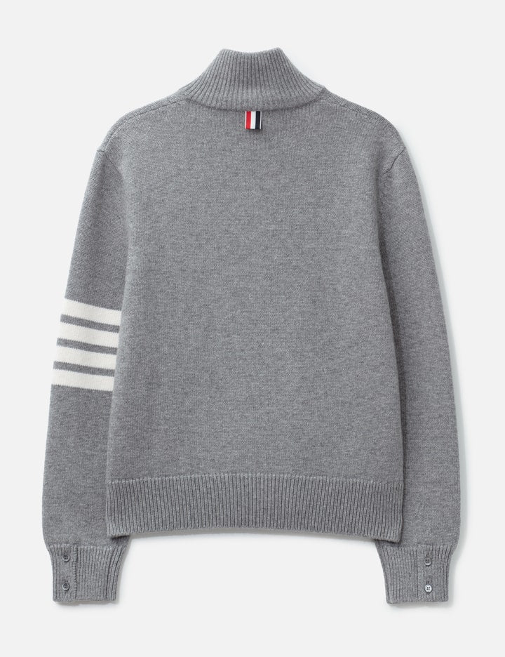 Merino Wool 4-Bar Funnel Neck Pullover