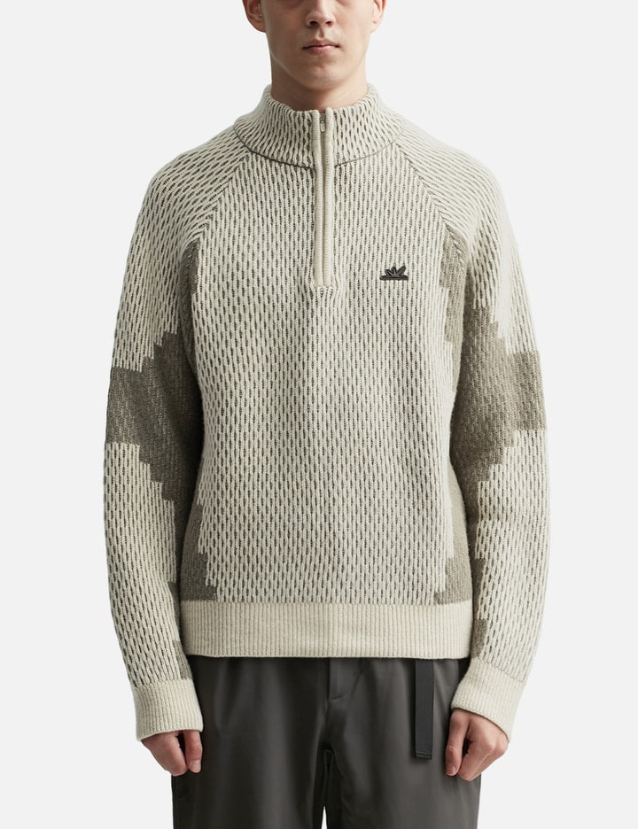 AIRWOOL HALF ZIP KNIT PULLOVER