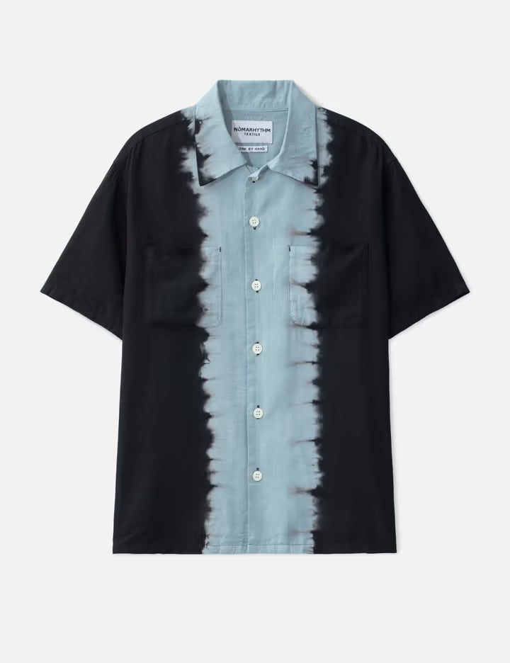 Hand Dye Open Collar Ss Shirt