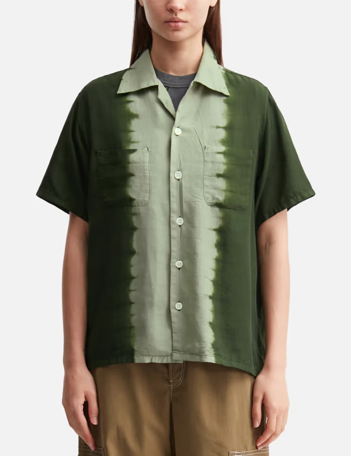 Hand Dye Open Collar SS Shirt