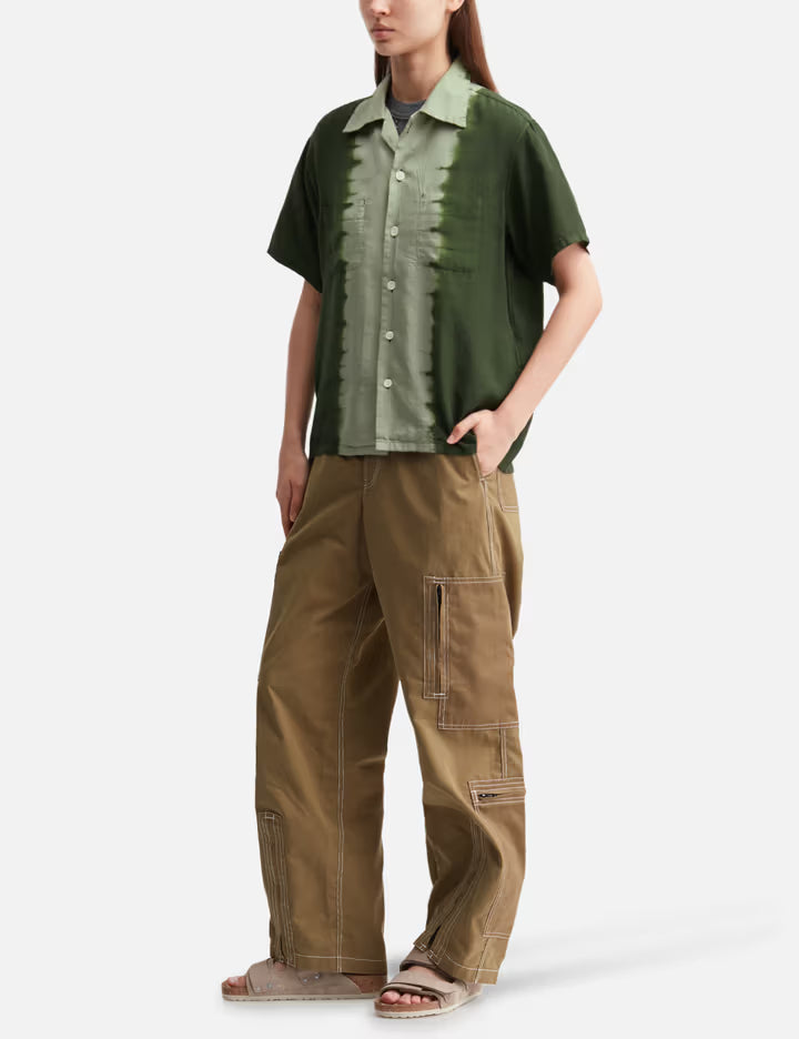 Hand Dye Open Collar SS Shirt