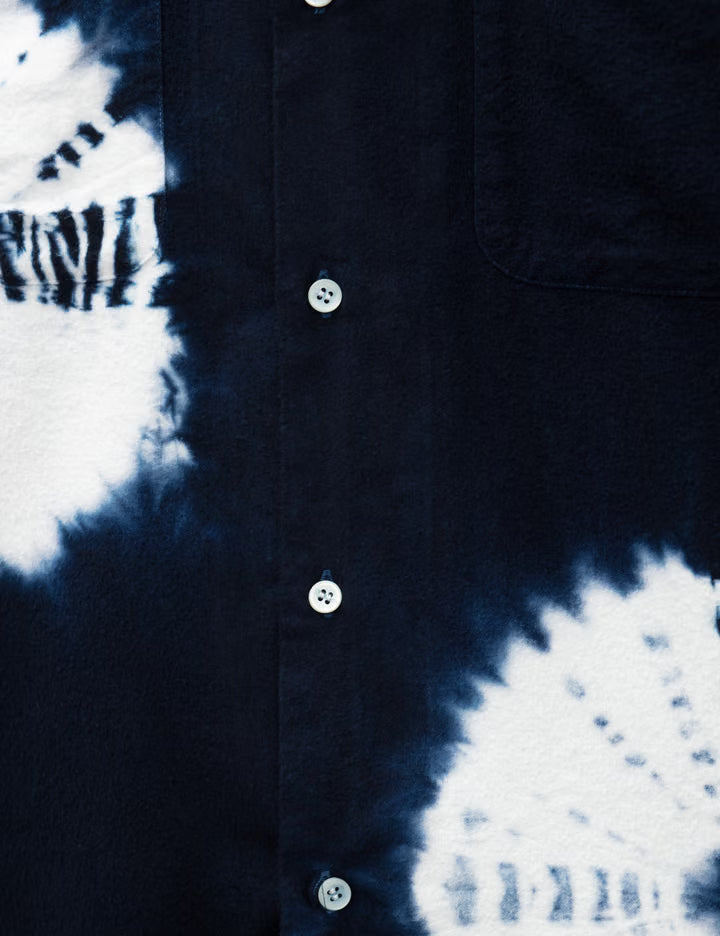 Hand Dye "Shibori" Flannel Shirt