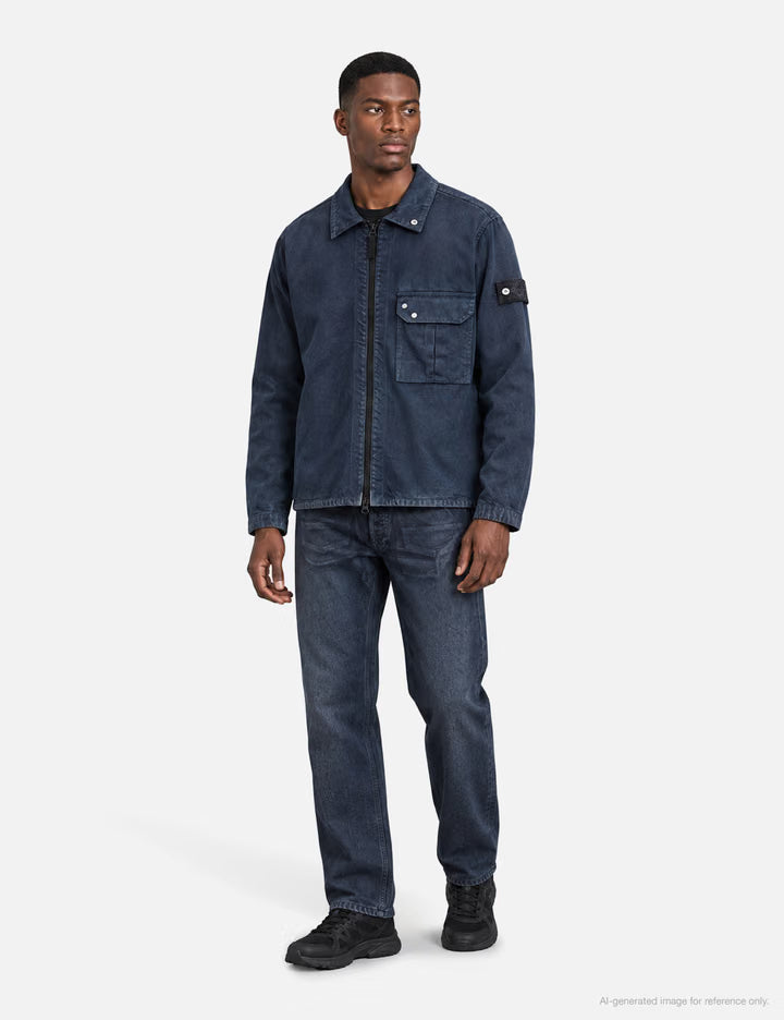 Hand Sprayed Reflective Straight Denim Jeans