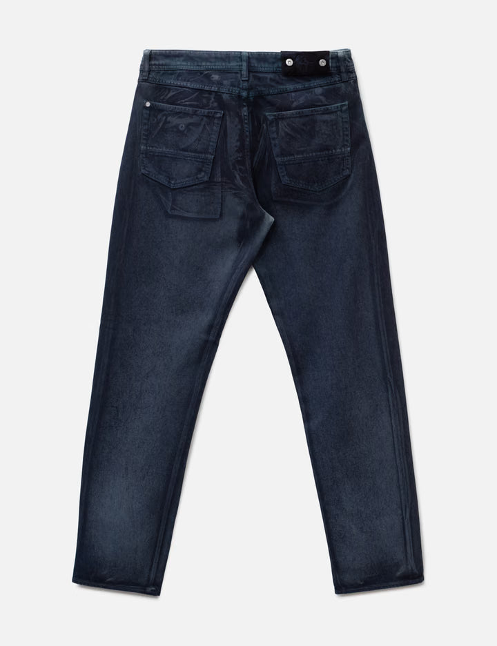 Hand Sprayed Reflective Straight Denim Jeans
