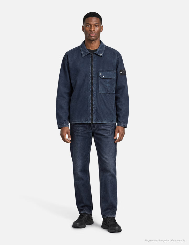 Hand Sprayed Reflective Zip-Up Overshirt