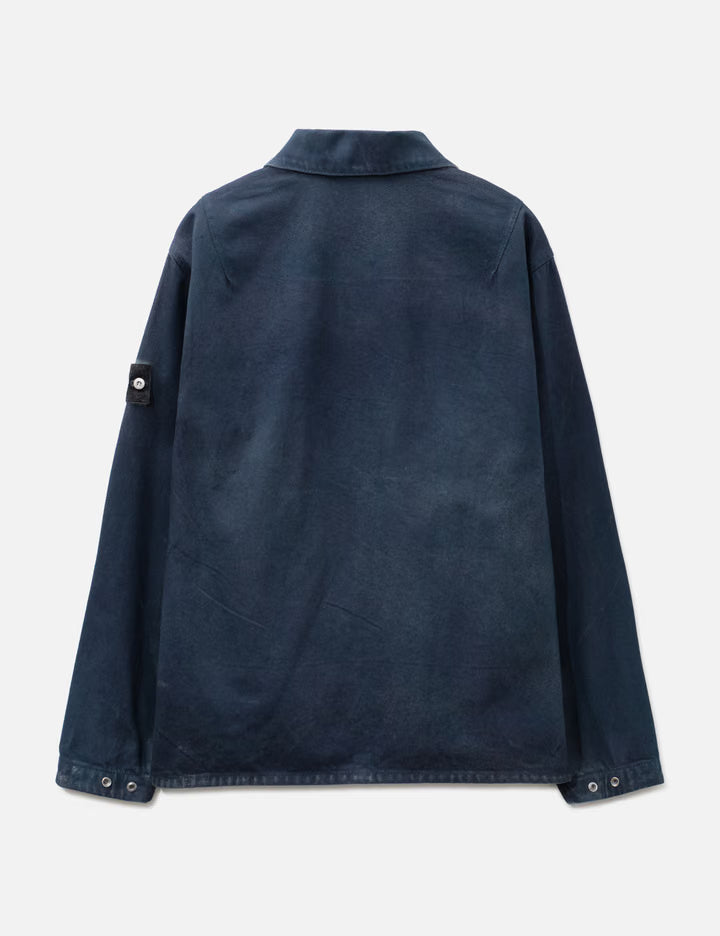 Hand Sprayed Reflective Zip-Up Overshirt