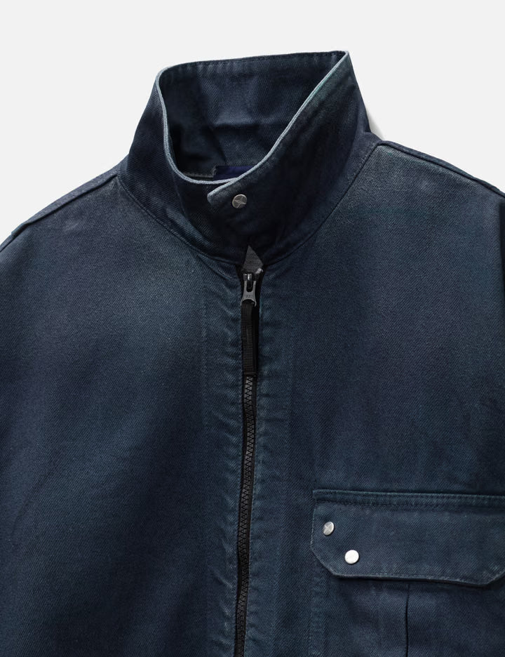 Hand Sprayed Reflective Zip-Up Overshirt