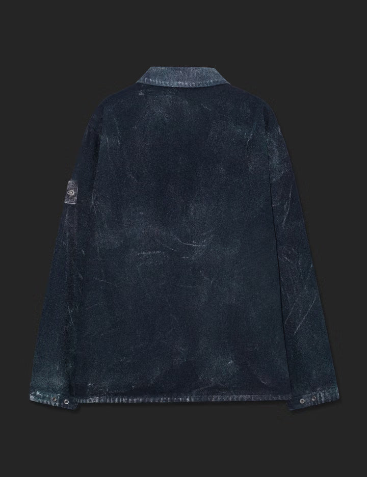 Hand Sprayed Reflective Zip-Up Overshirt