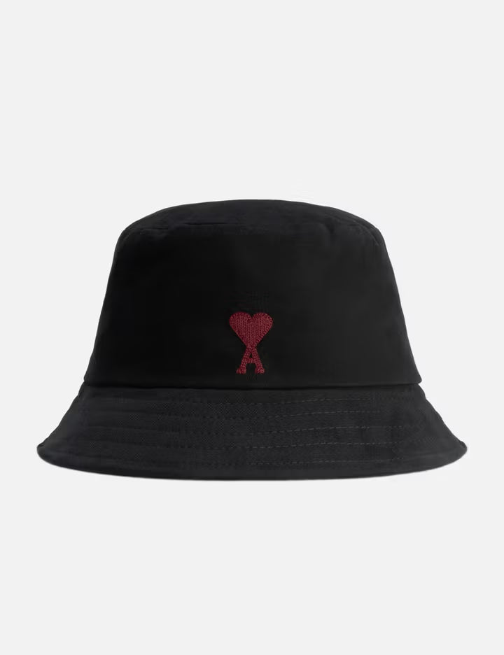 Red Ami De Coeur Embroidery Bucket Hat