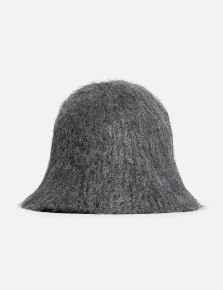 Grey Mohair Ami Bucket Hat