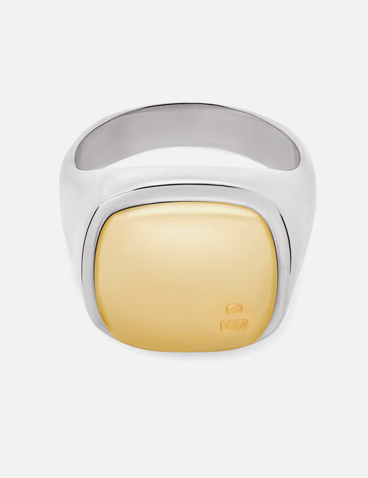 Heavy Cushion Signet Ring