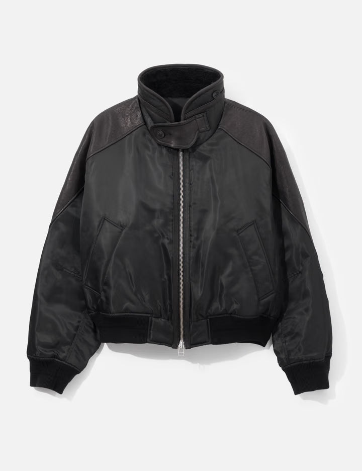 Highneck Shearling Mixed MA-1 Jumper