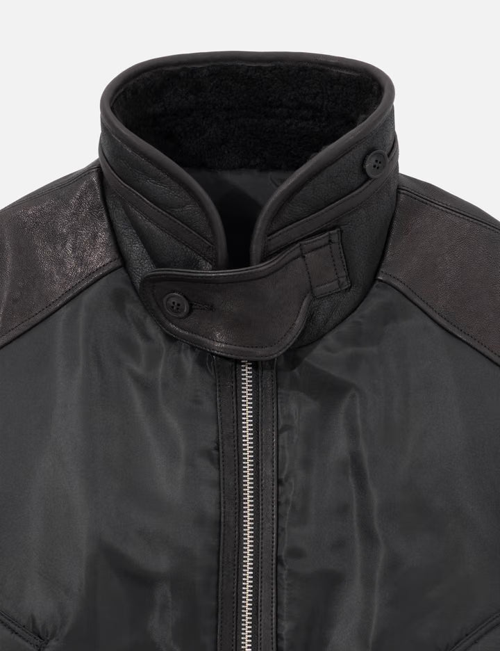 Highneck Shearling Mixed MA-1 Jumper