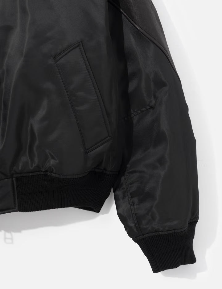 Highneck Shearling Mixed MA-1 Jumper
