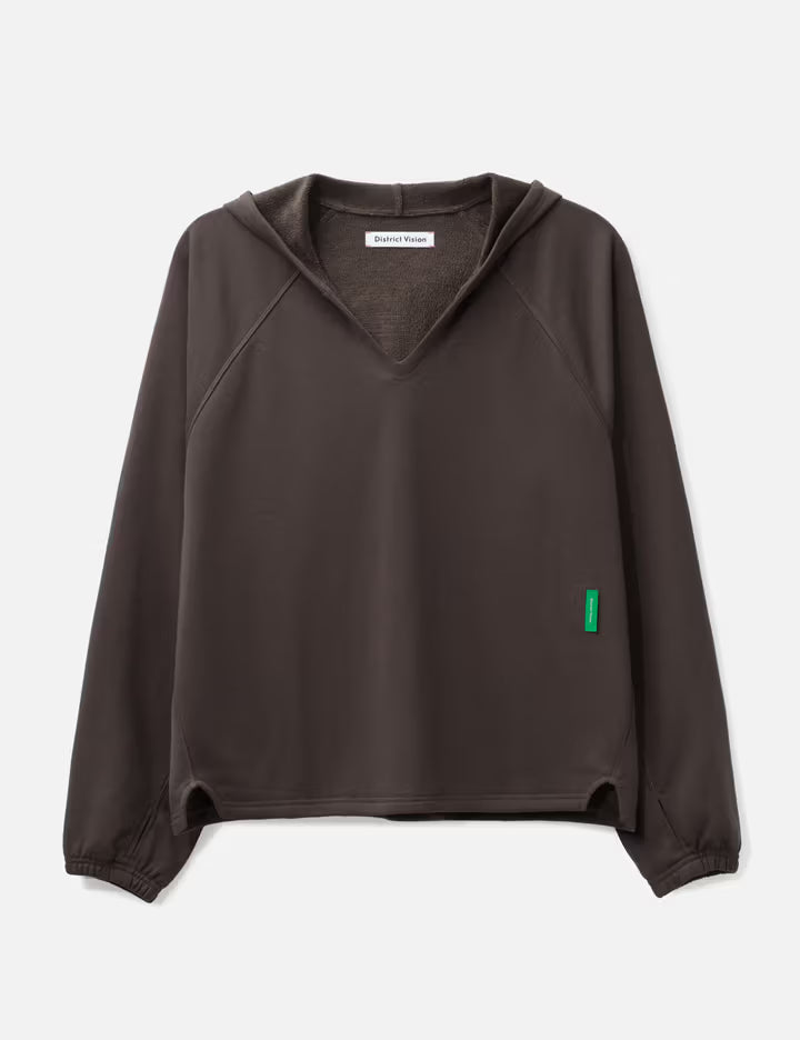 Open Neck French Terry Hoodie