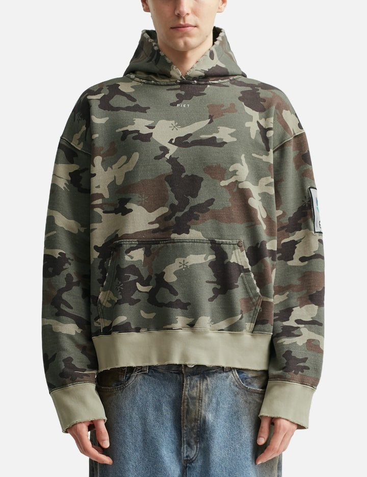 Camo Distressed Hoodie