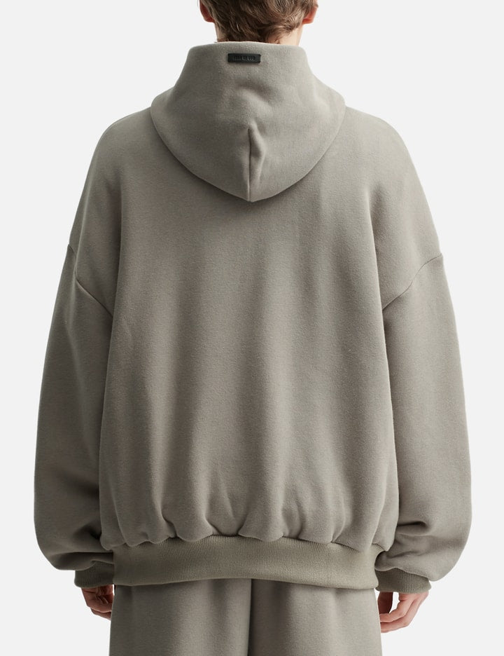 Cotton Cashmere Fleece Half Zip Hoodie