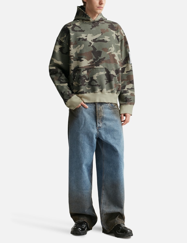 Camo Distressed Hoodie
