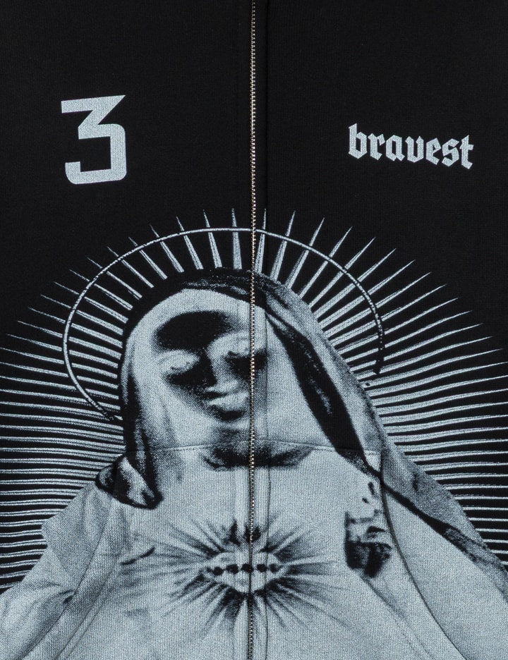 Black Mary Zip Up Hoodie