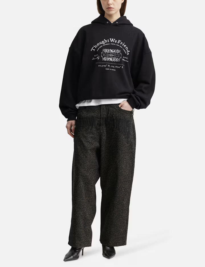 "Andy" Black Studded Hoodie