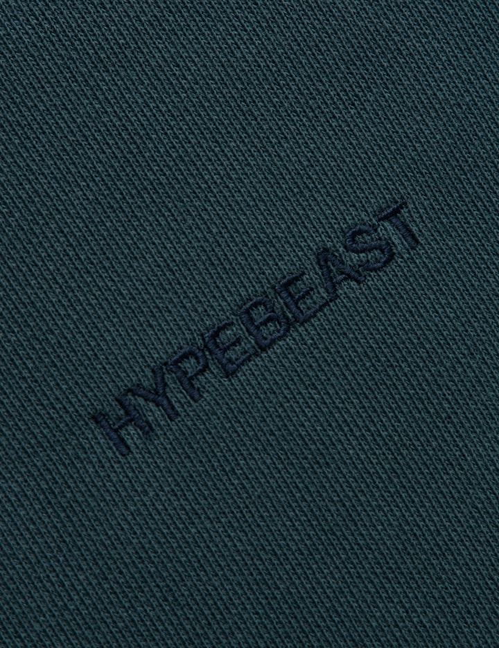 GARMENT DYED LOGO ZIP-UP HOODIE