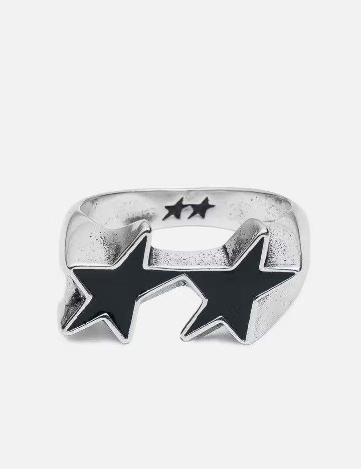 Icon Black Enameled Single Ring