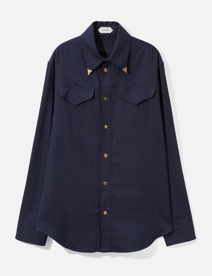 Herringbone Flannel Cotton Regular Shirt