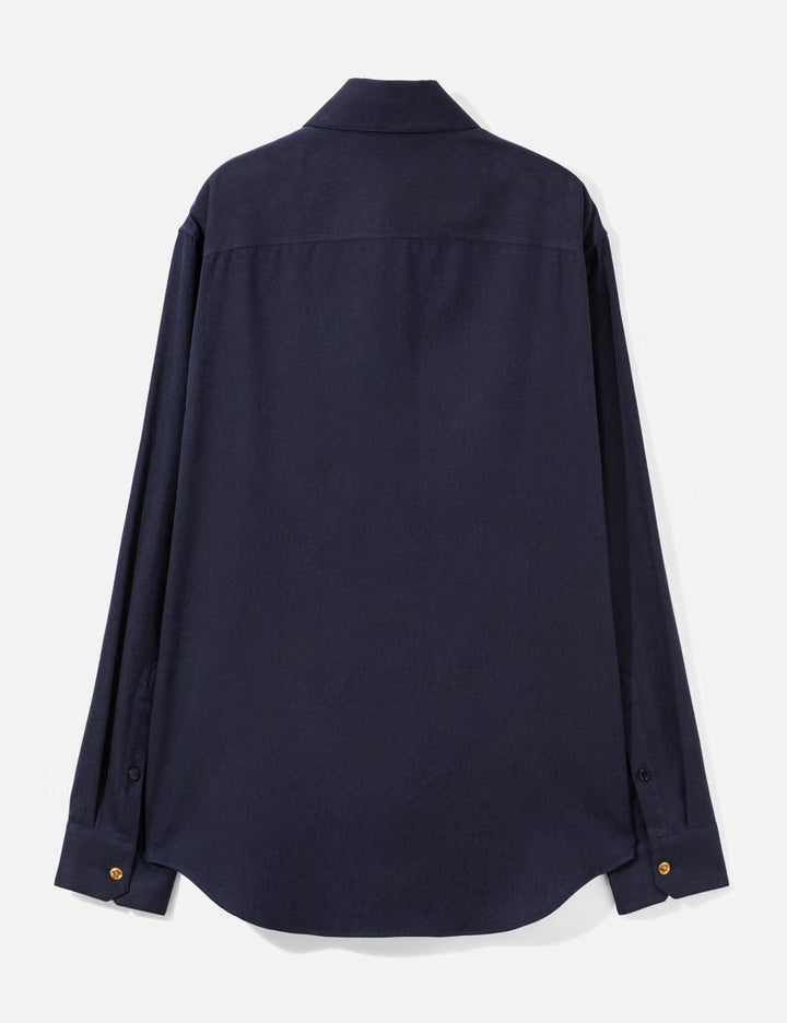 Herringbone Flannel Cotton Regular Shirt