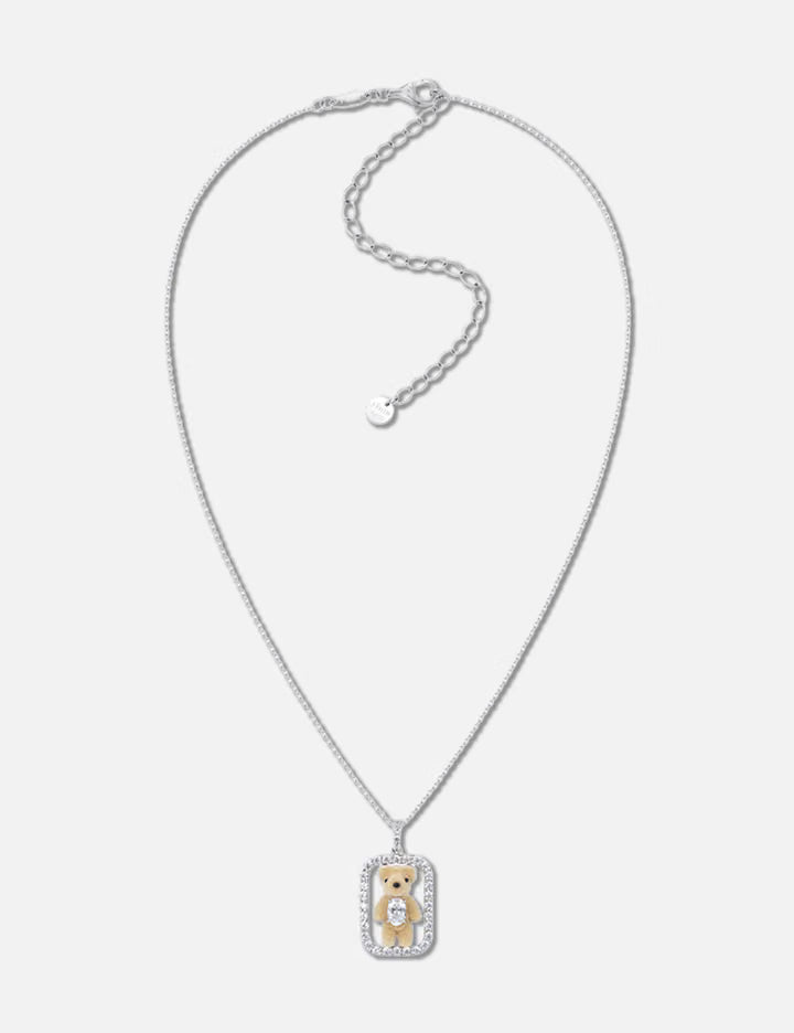 Inlaid Mini Bear Necklace