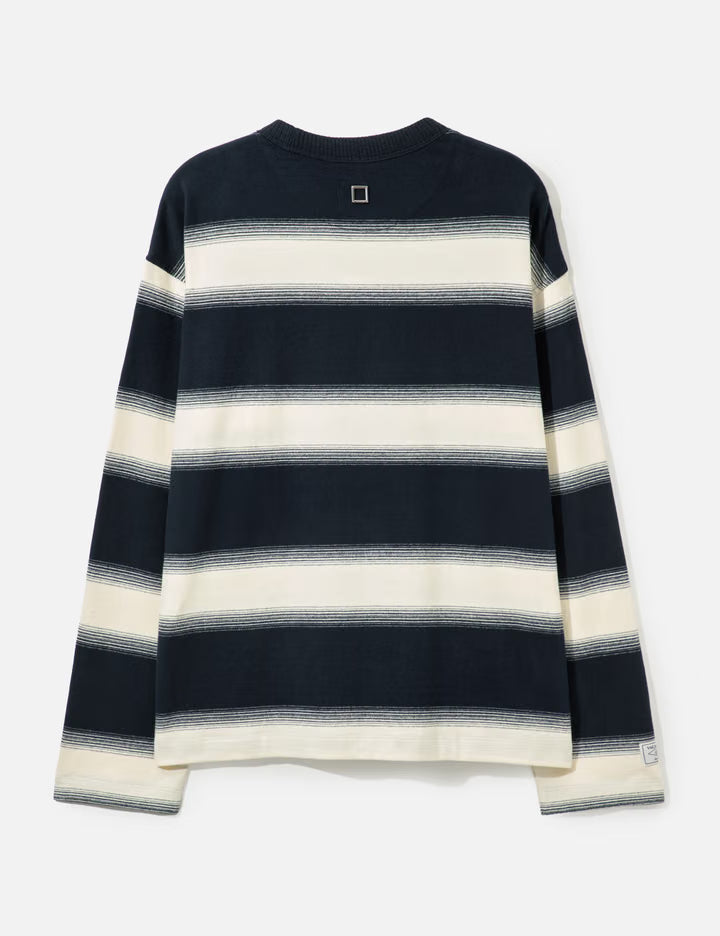 Ivory Striped Long-Sleeve T-Shirt