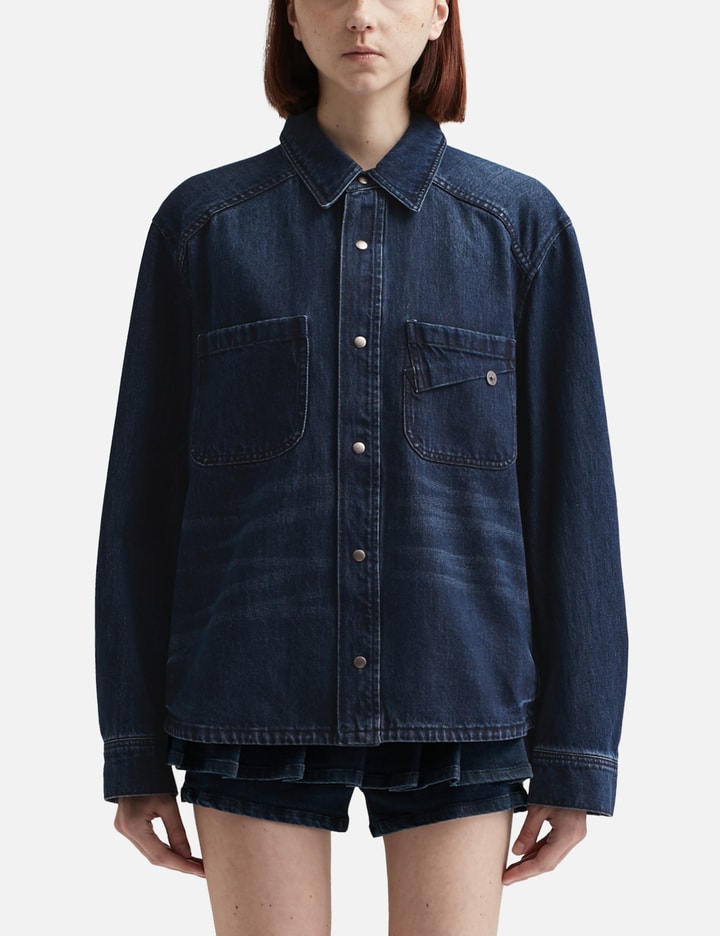 Pin-Tuck Denim Shirt