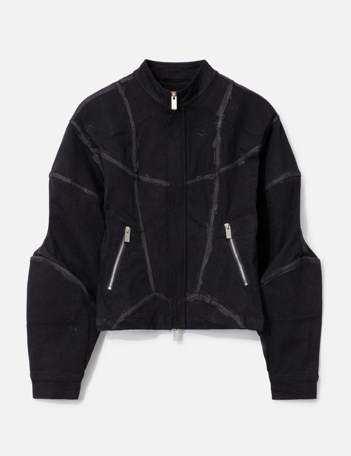 Padded Zipped Denim Jacket