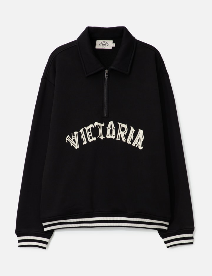 HANDDRAWN GOTHIC HALF ZIP SWEATSHIRT