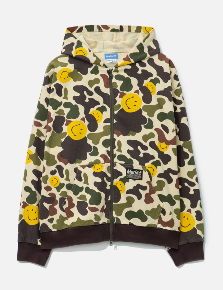 SMILEY CAMO ZIP JACKET