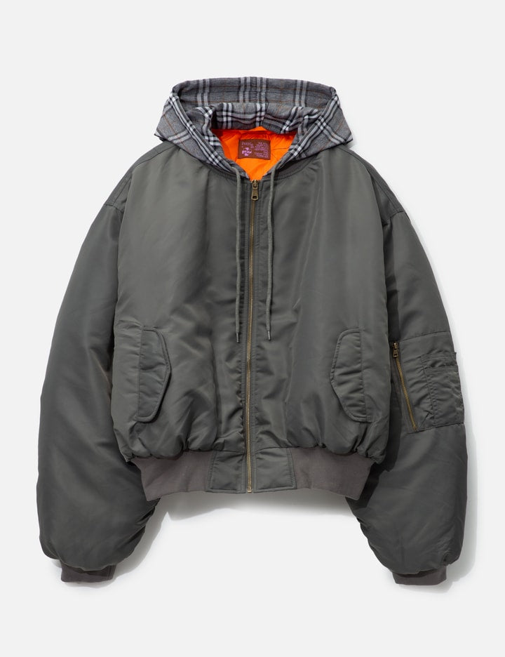 Bomber W Plaid Hood