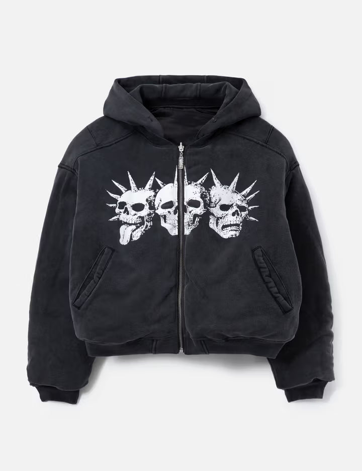 "Casey" Printed Reversible Bomber Jacket
