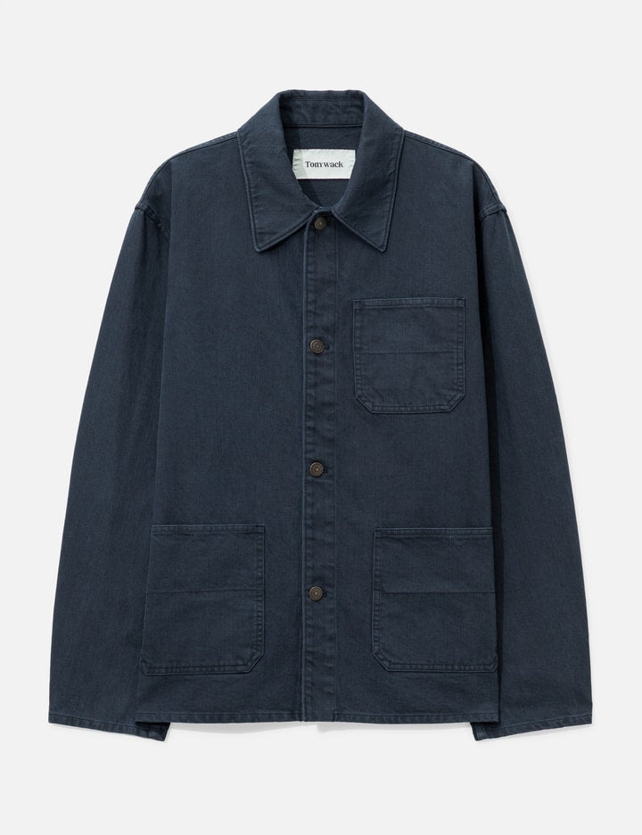 Garment Washed Cotton Twill Utility Jacket