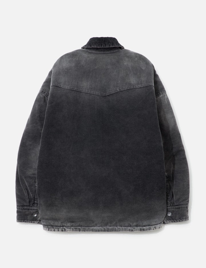 Distressed Corduroy Puffer Shirt