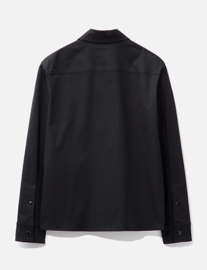 Cotton Gabardine Zip-Up Shirt Jacket