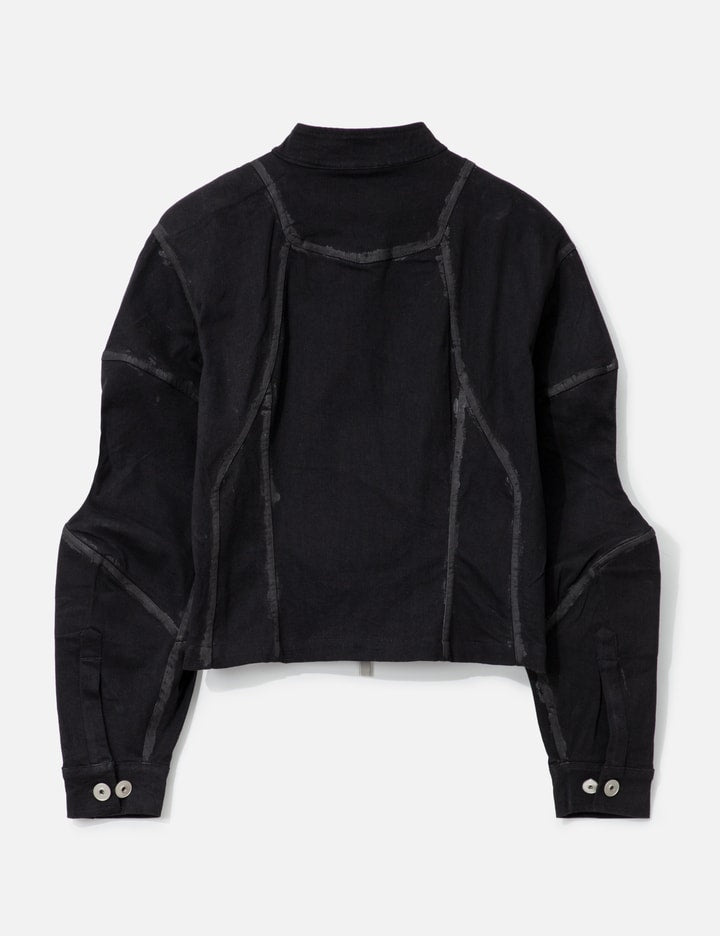 Padded Zipped Denim Jacket