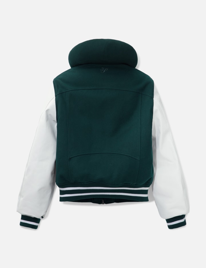 Flying Dove Pillow Neck Varsity Jacket