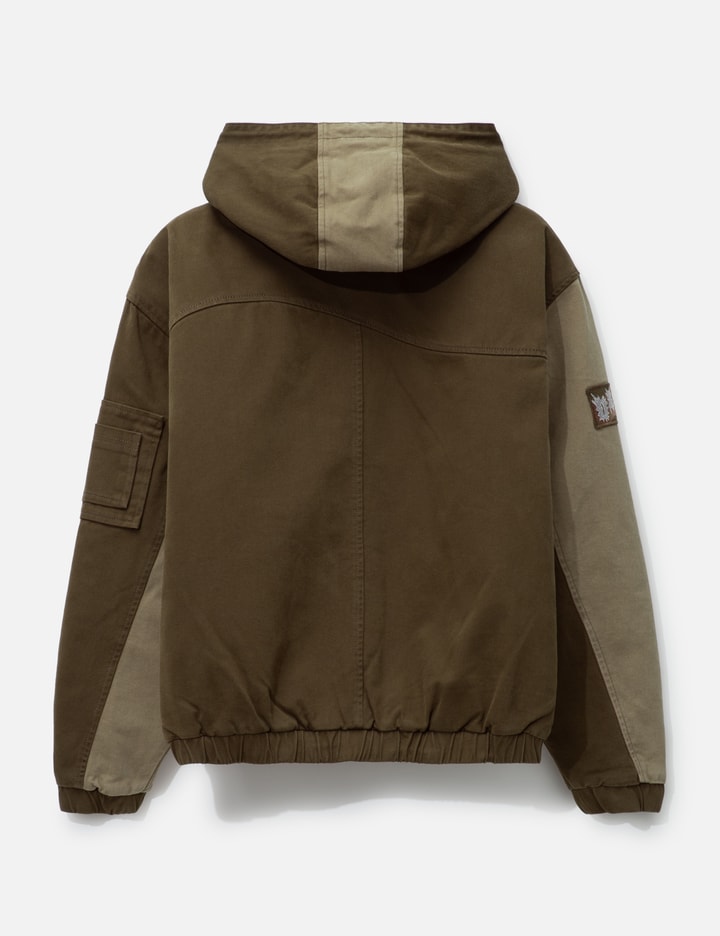 PANEL DENIM HOODED BOMBER