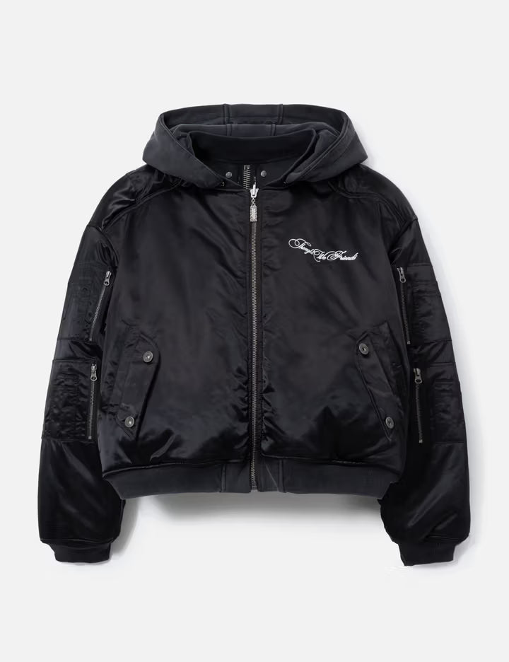 "Casey" Printed Reversible Bomber Jacket